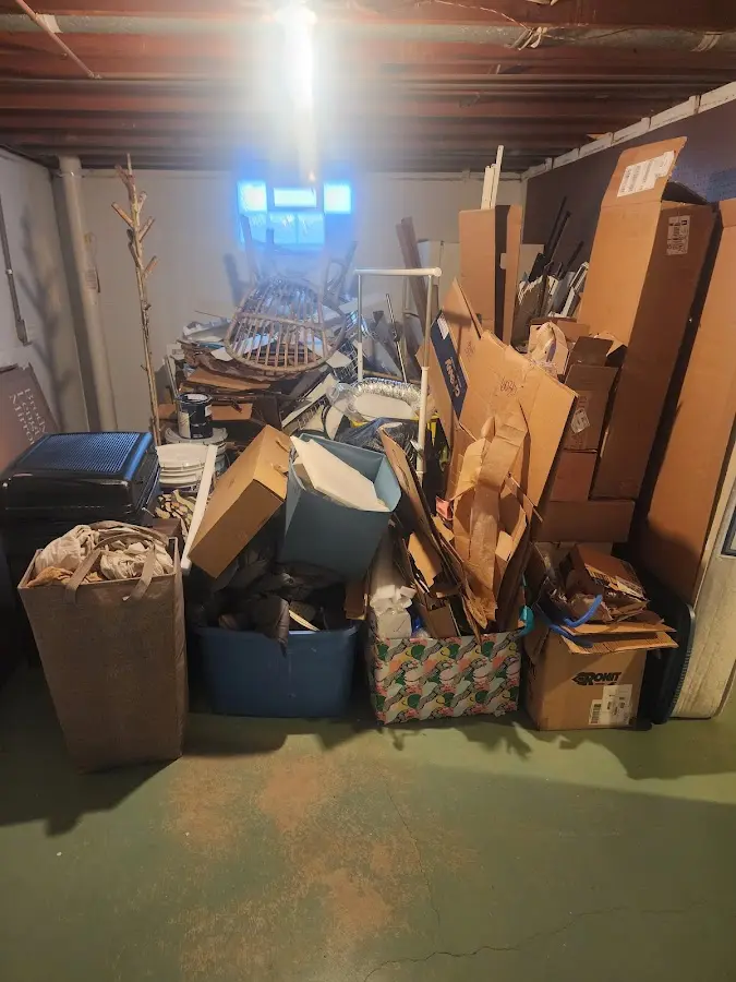 Roll-off dumpster container at job site for 20 Yard Dumpster Rental in Clarence